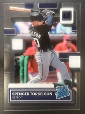 2022 Chronicles Clearly Donruss Spencer Torkelson Blue RATED ROOKIE /25 TIGERS