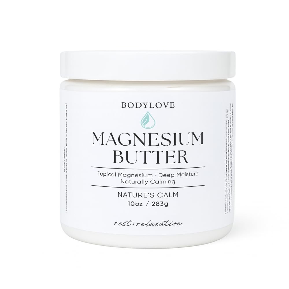 BodyLove Magnesium Butter Calming & Soothing Topical Magnesium with Shea 10 oz