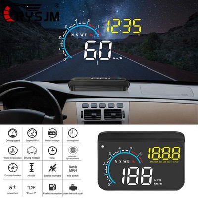 Head Up Display Auto GPS HUD Digital Tachometer Km/h Geschwindigkeit OBD o. GPS