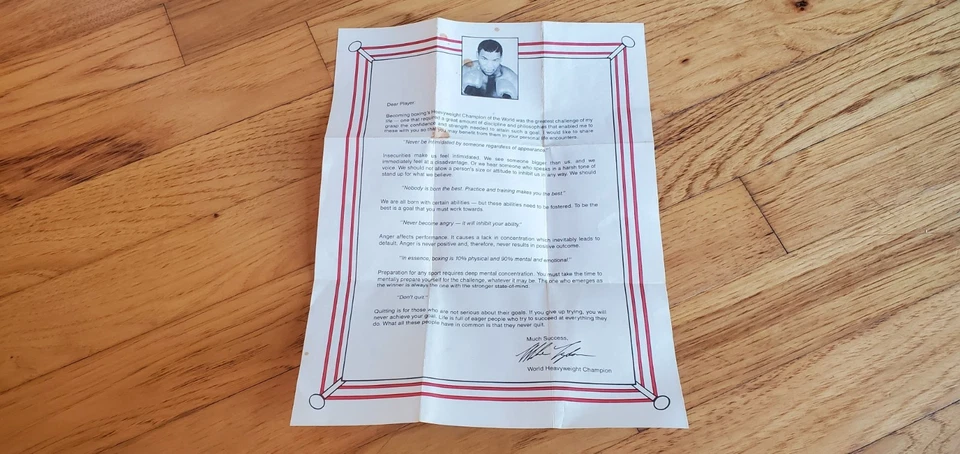 Mike Tyson's Punch-Out Nintendo NES Punchout Original Letter & Manual Authentic! - Image 3 of 4