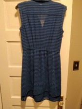 Tommy Hilfiger Women’s Blue Sleeveless Tie waist Dress Midi Length Size Medium