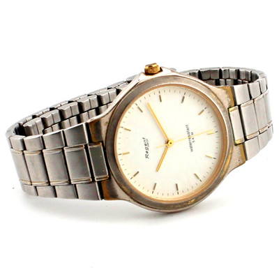 REGENT OSCO Herren Armbanduhr Vintage Quartz Uhrwerk Men's Wristwatch Stainless