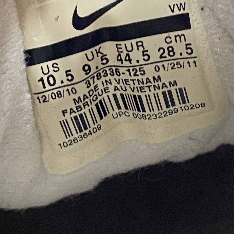 Nike White/grey/black Solid Sneaker Athletic Shoe… - image 4