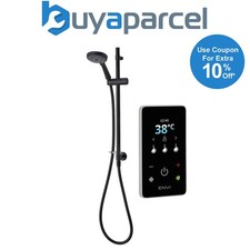 Triton ENVi Wired Thermostatic Electric Shower 10.5KW Riser Rail Black