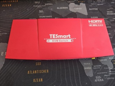 HDMI KVM Switch 4k 60Hz 4:4:4 TESmart HKS0201A2U 2 Port
