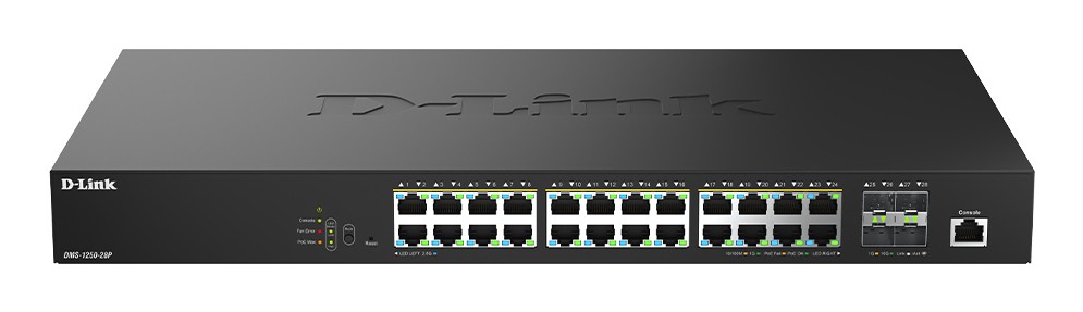 D-Link 28-Port 2.5G Multi-Gigabit PoE++ Smart Managed Switch with 4 x 10G SFP+