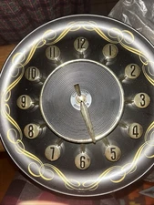 Retro 60's Mid-Century Modern Spartus USA Atomic Starburst Wall Clock 10"