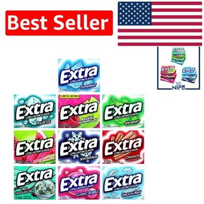 Extra Lasting Flavor Sampler: Sugar-Free Assorted Gum 6 Pack for Sweet Moments