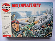 Vintage Airfix Gun Emplacement & figures set Series 6 *INCOMPLETE & GUN BROKEN*