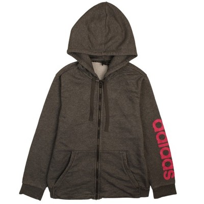 Adidas Damen Hoodie grau Full Zip XL 20-22 Logo sportlich Freizeit