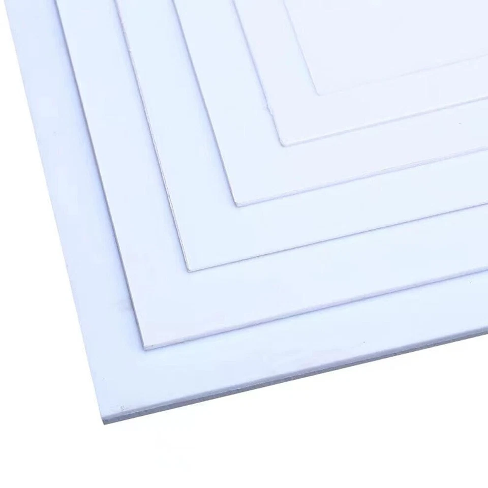 4Pcs 1mmx20cmx20cm White ABS Styrene Plastic Flat Sheet Plate DIY Model Building - Image 3 of 4