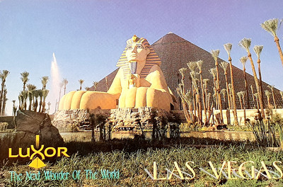 Nostalgische Ansichtskarte, Luxor, Las Vegas, Nevada, USA, Hotel,Pyramide,Sphinx