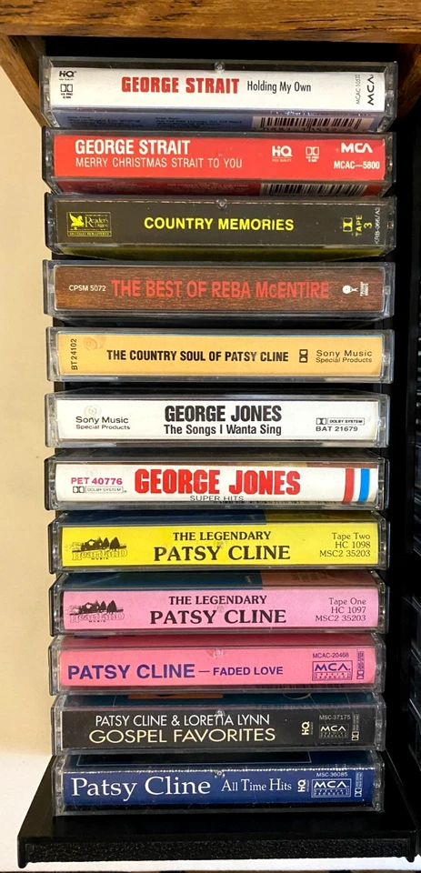 Huge Lot 51 Country Music Cassette Tapes with Holder George Strait Elvis Patsy - Image 3 of 4
