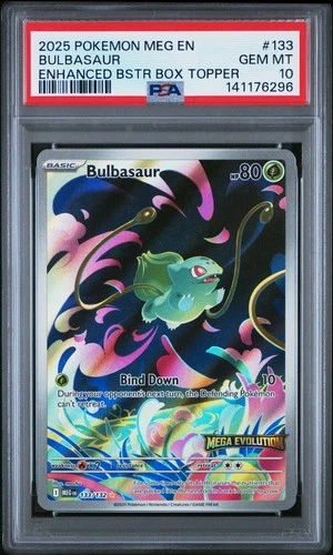 Bulbasaur Enhanced - (Mega Evolution Stamped) 133/132  PSA 10 Gem Mint -