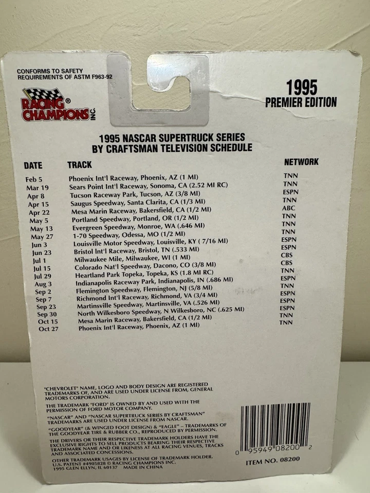 Racing Champions #7 Geoff Bodine 1995 NASCAR Super Truck Series Exide Ford F-150 - Image 2 of 3