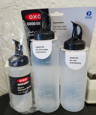 OXO Chef's Condiment Squeeze Bottles (Pack of 3)
