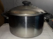 Royal Prestige 8 Qt Stockpot T304 Stainless Silver Waterless & Lid Made in Italy