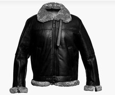 MENS B3 BOMBER FLYING RAF AVIATOR LEATHER JACKET