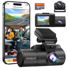 Dash Cam Front and Rear Inside, 3-Channel 2.5K FHD Dash Camera for Cars with ...