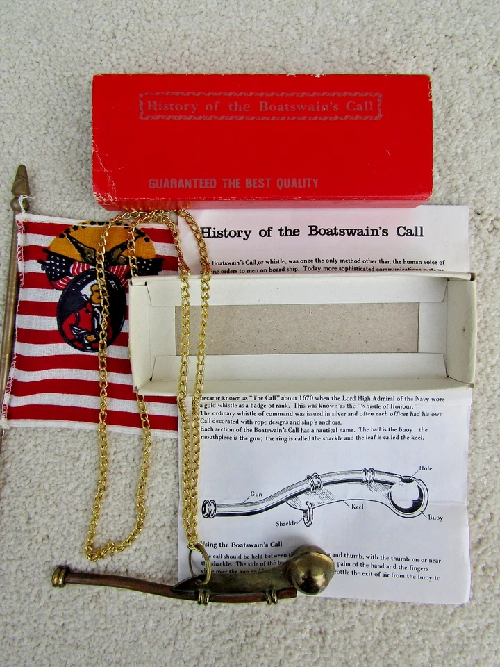 Boatswain Call Whistle with box & instructions - Image 3 of 4