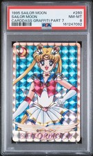 1995 SAILOR MOON CARDDASS GRAFFITI PART 7 260 SAILOR MOON PSA 8