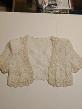 Beaded Shawl Sequin Evening Cape Gatsby Ivory Bridal Shoulder Cover Elegant