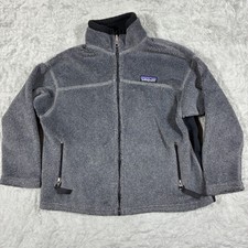 Patagonia Kids Fleece Full Zip Jacket Size S Gray Retro Pile Layering Outdoors