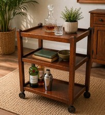 Vintage Wooden Drinks Trolley