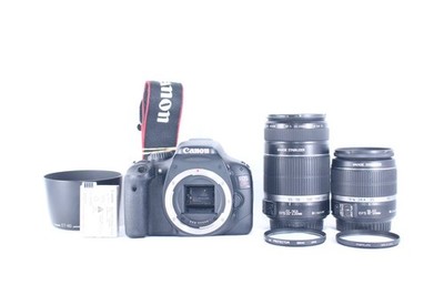 Canon EOS Kiss X4 DSLR Camera Kit with 2 Lenses Excellent Used Condition