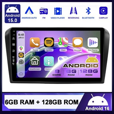 Android 16 Autoradio Für Mazda 3 BK 2003-2009 GPS Navi CarPlay DSP WIFI 6G+128GB