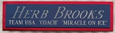 HERB BROOKS MIRACLE ON ICE USA NAMEPLATE FOR AUTOGRAPHED SIGNED HOCKEY JERSEY