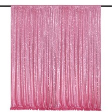 Blush Pink Sequin Backdrop Curtains 7x7 Ft Glitter Background Party Wedding