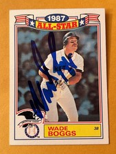 1988 Topps Wade Boggs AUTOGRAPH on-card Boston Red Sox (1987 All-Star Game 4)