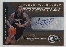 2010-11 Totally Certified Potential Gold 4/25 Michael Beasley #9 Auto 06gz