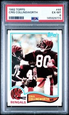 1982 Topps #44 CRIS COLLINSWORTH Bengals Rookie Card RC * Fresh Grade * PSA 6