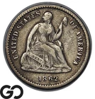 1862 Seated Liberty Half Dime, VF+