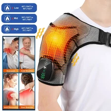 Electric Massager Heated Shoulder Joint Brace Support with Vibration Relief Pain