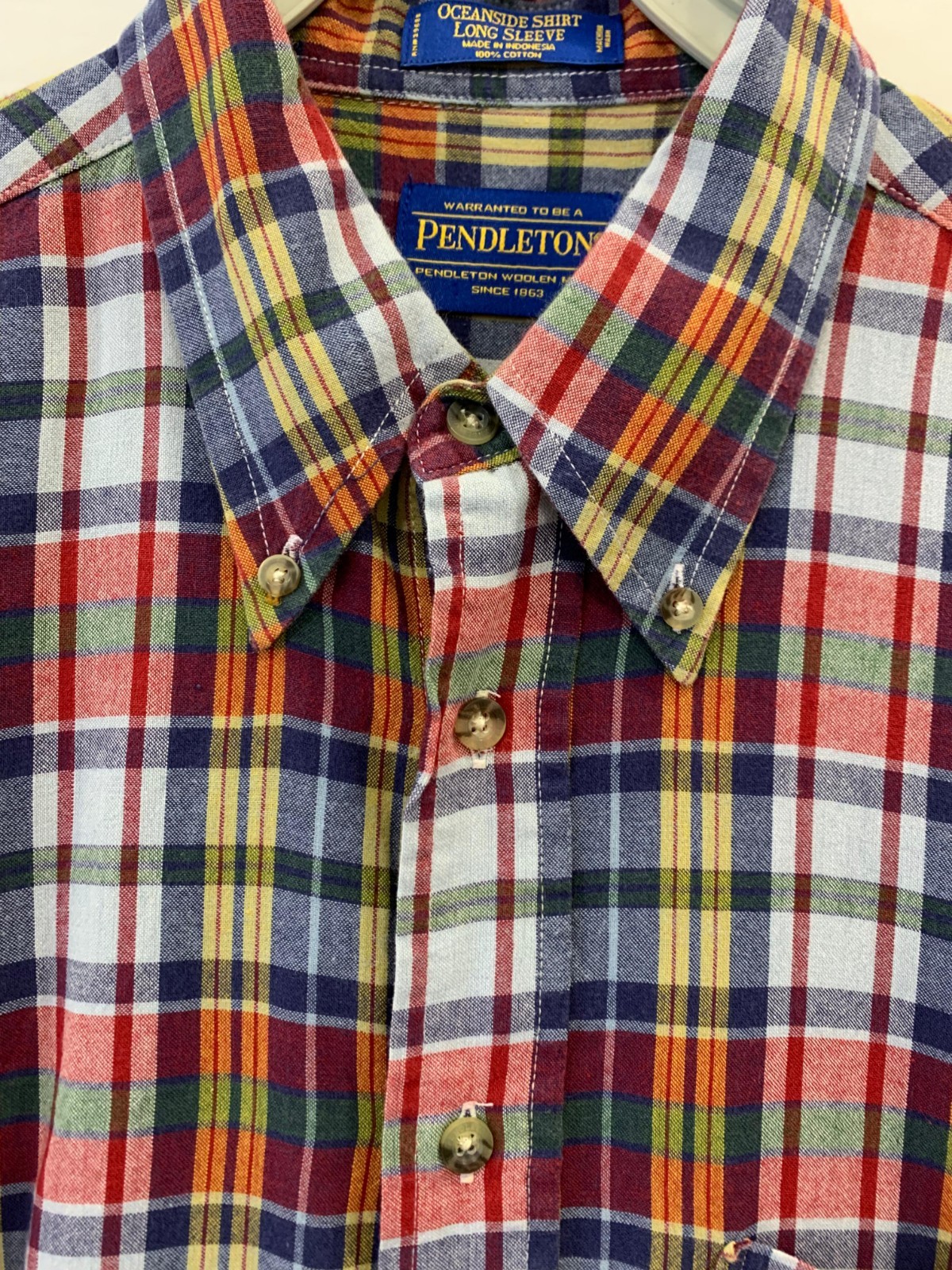 Pendleton Authentic Madras Plaid Long Sleeve Ocea… - image 7