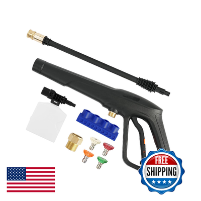 #ad FOOCO Pressure Washer Gun with Foam Cannon Max W.P. 2320PSI B.P. 5000PSI M22 $56.69