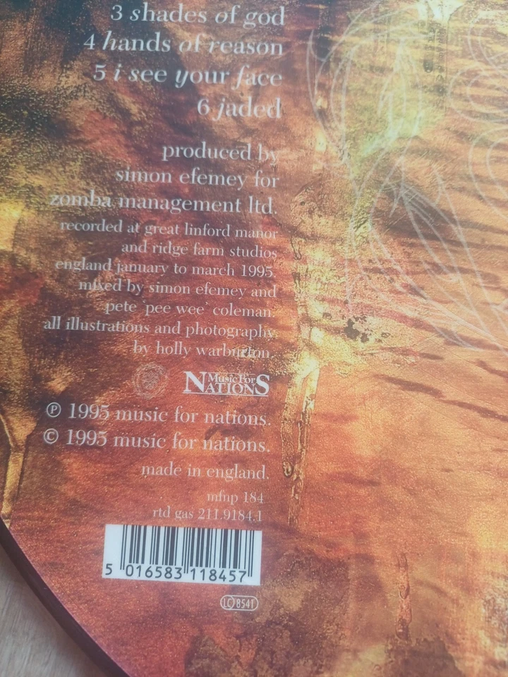 Pic.disc LP PARADISE LOST "Draconian times"1995 Music forNations ,Ltd.Edition  - Bild 4 von 4