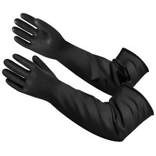 22" Upgraded Latex Gloves Chemical Resistant Glove Safety Work Long Gauntlets