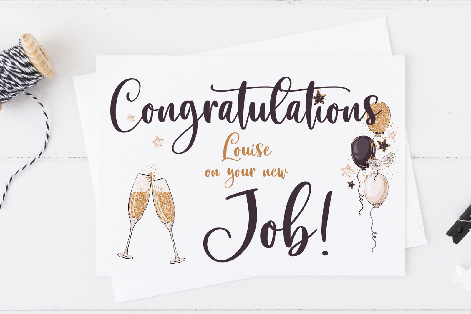 Congratulations On Your New Job Card,A6, Achievement Card,Well ...