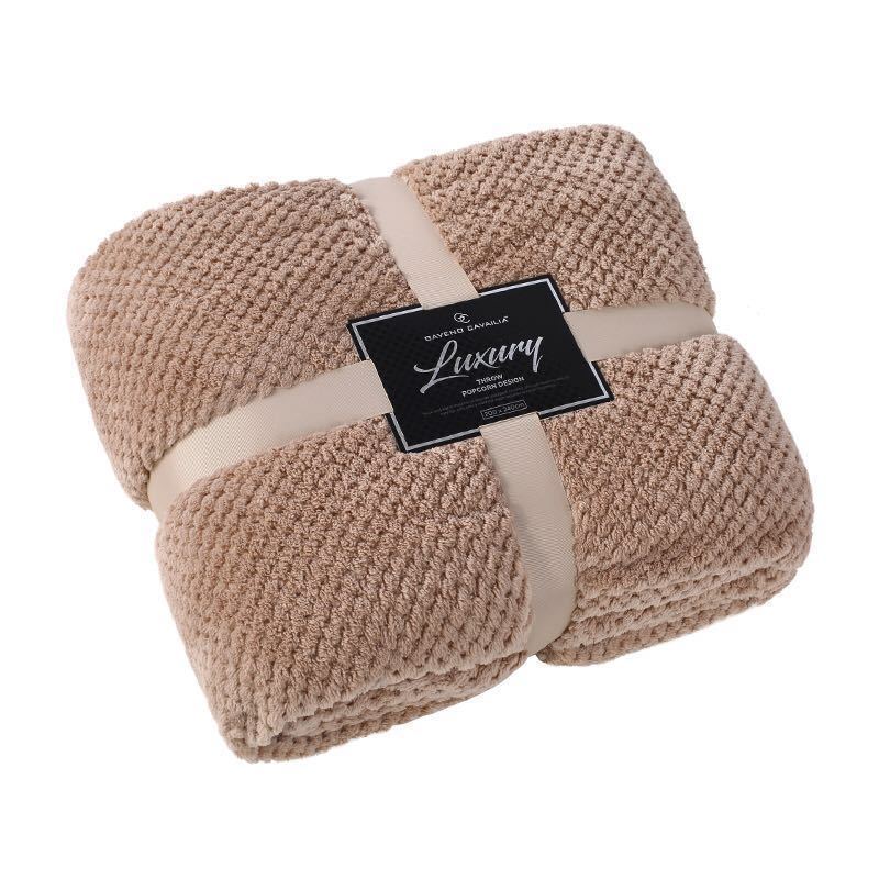 New Luxurious PopCorn Throws Sofa Bed Warm Comfortable Double & King
