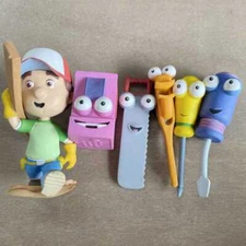 LOT 6 Mini HANDY MANNY Tools Saw Screw Driver BIN