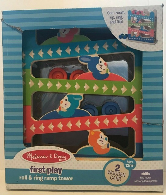 melissa and doug first play roll and ring ramp tower