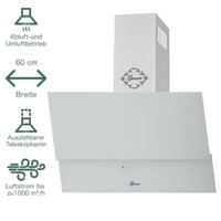 Dunstabzugshaube Kopffrei 60Cm 1000M³/H Gurari Gch 268 Wh 6 Prime