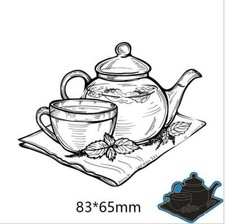 Metal Stencil Cutting Dies Teapot Teacup Decoration Scrapbooking Album Paper DIY