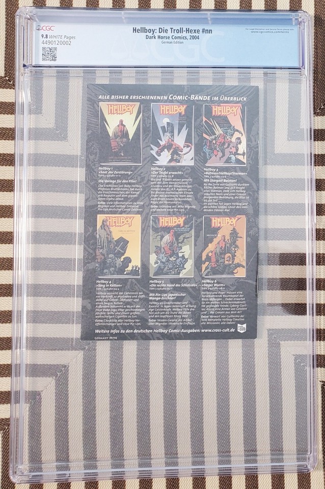 Hellboy DIE TROLLHEXE. CGC 9.8 WP Foreign German Exclusive DVD Promo