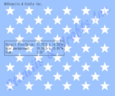1.25" STAR "50 STARS" STENCIL PATRIOTIC AMERICAN FLAG TEMPLATE NEW 11.75 x 14.25
