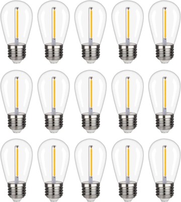 Waterproof S14 LED Light Bulbs Outdoor String Lights Replacement E26 Base 15Pack